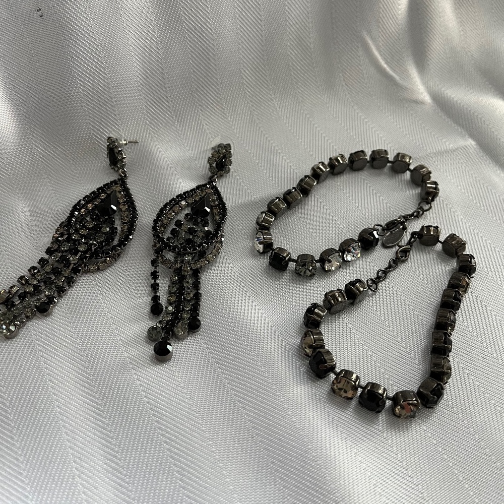 Black and Clear gem costume set
